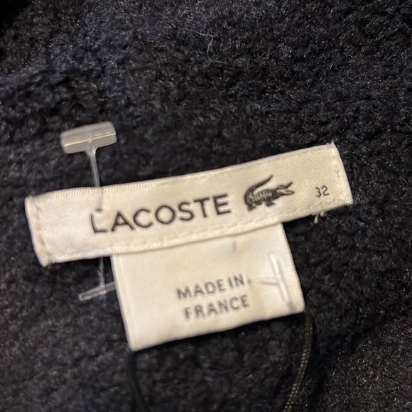 Lacoste bomber two tone hoodie jacket navy black 0 - Picture 9 of 10